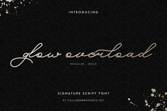 Glow Overload: A Handwritten Font for Small Business
