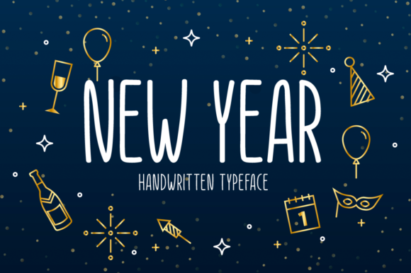 New Year: A Minimalist Handwritten Font for Editorial Design