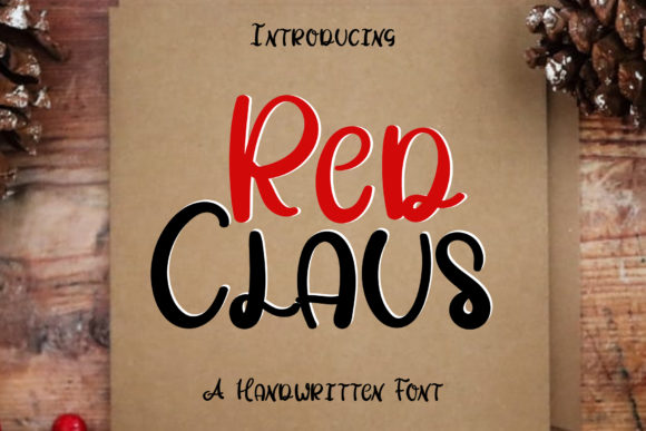 Red Claus: A Handwritten Font for Editorial Warmth