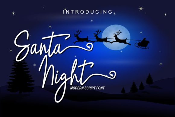 Santa Night: A Sweet Script Typeface for Editorial Design