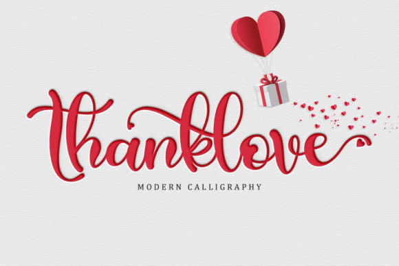 Thanklove: A Romantic Handwritten Font for Web Design