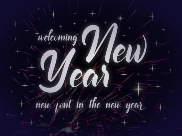 Welcoming New Year: A Handwritten Display Font for Campaigns